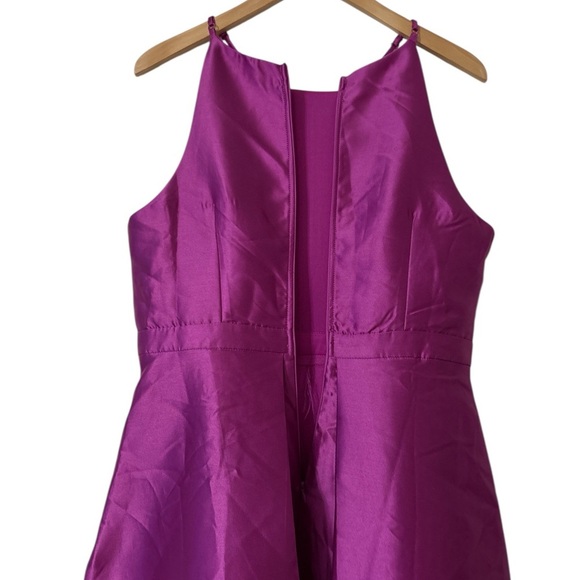 Lulus Broadway Show Magenta Taffeta High-Low Gown Sz. XL - NWT - Picture 12 of 14
